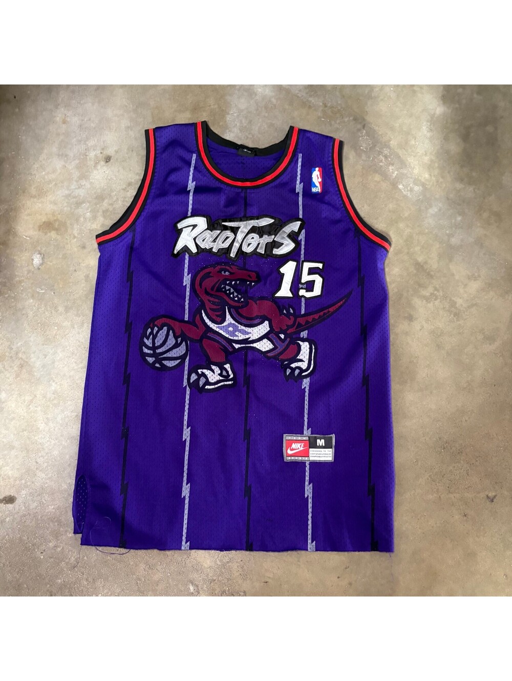 Vtg Toronto Raptors Men Sz Medium Vince Carter Jersey Mesh